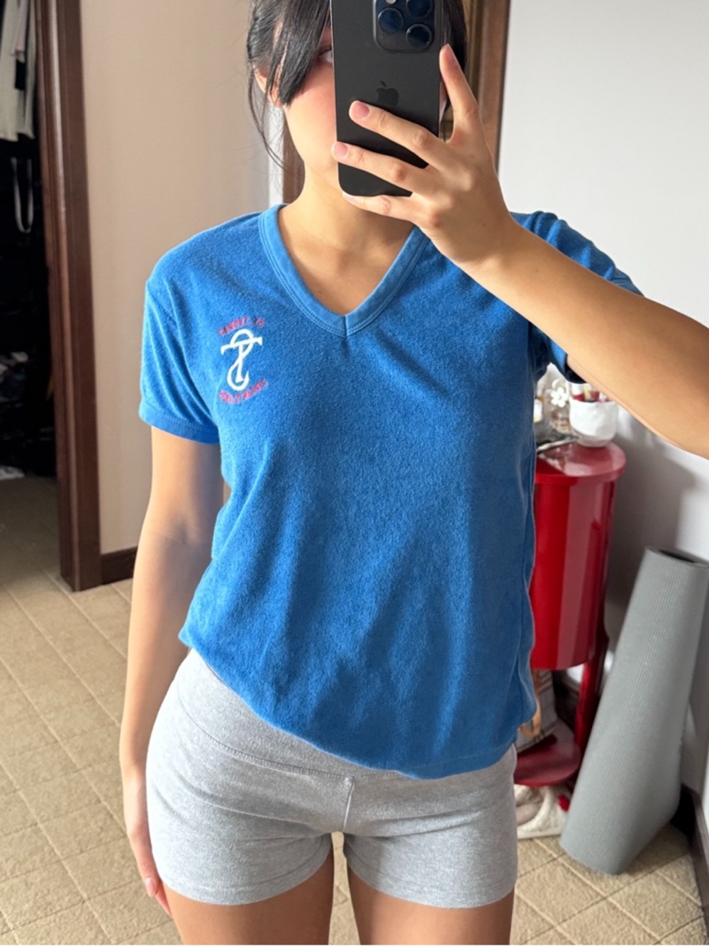Vintage blue terry St. Thomas ringer t-shirt